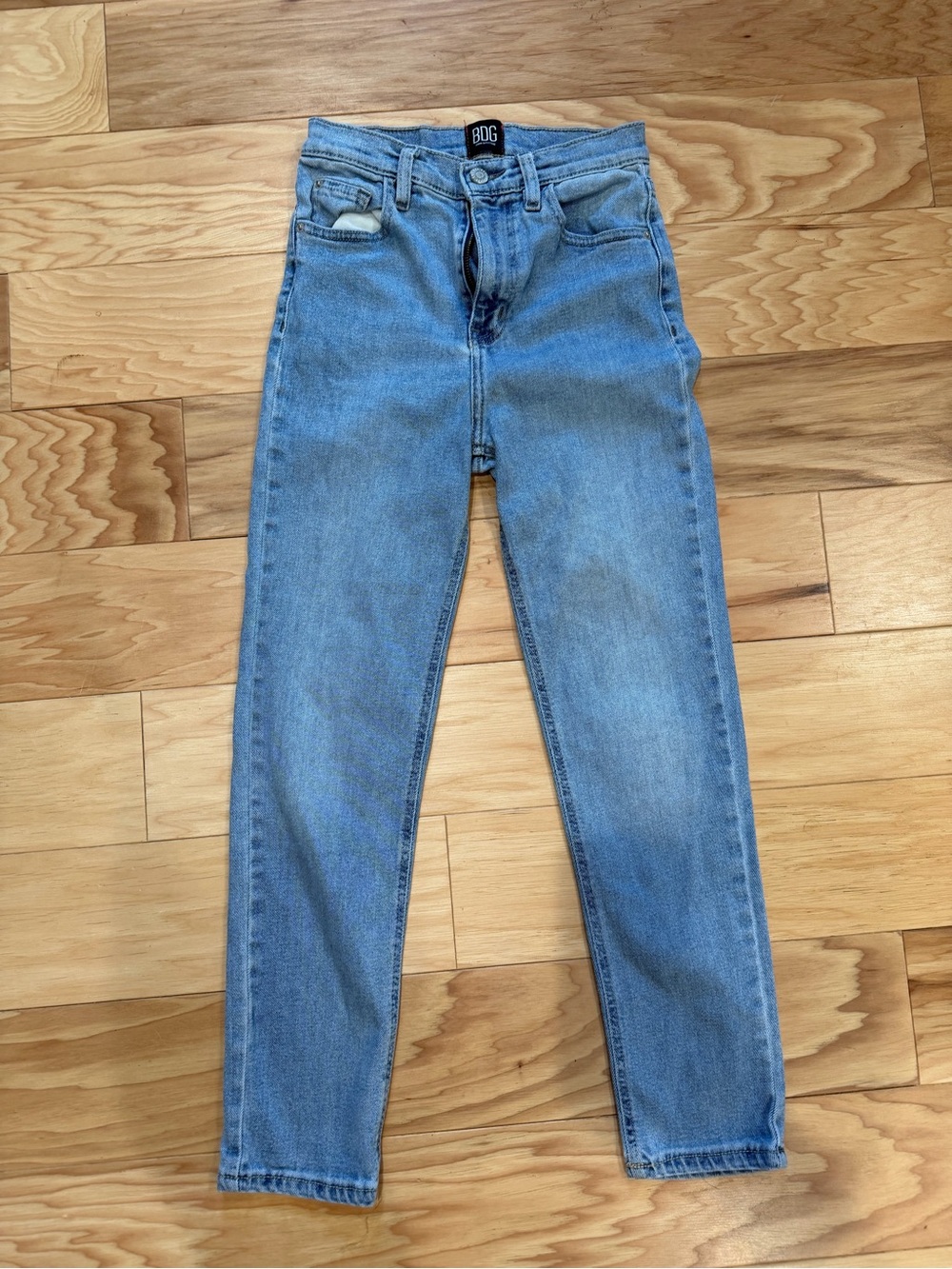 BDG Urban Outfitters Girlfriend Jeans Womens 26 High Rise Cropped Light Wash